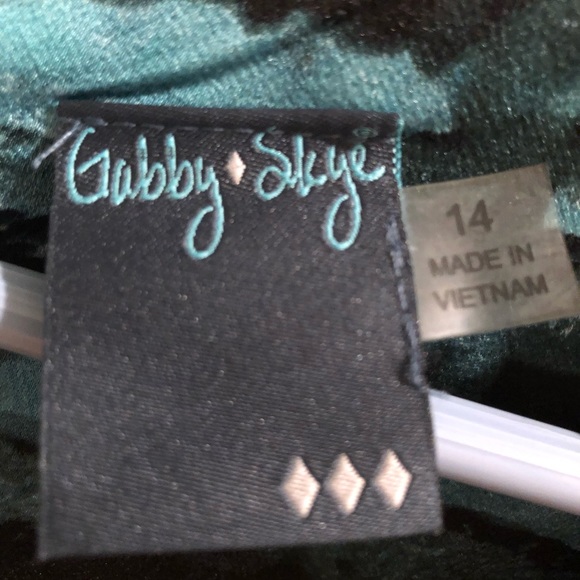 Gabby Skye- Black and turquoise dress- sz14 - Picture 4 of 4